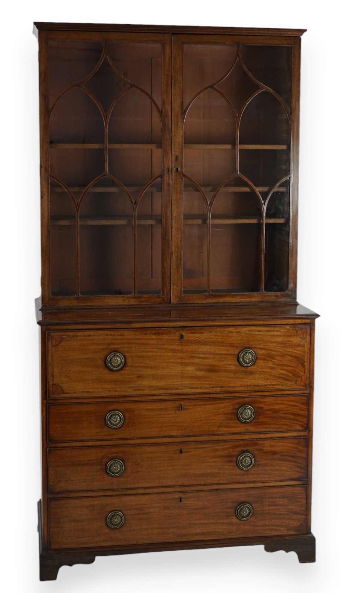 A Regency mahogany secretaire bookcase